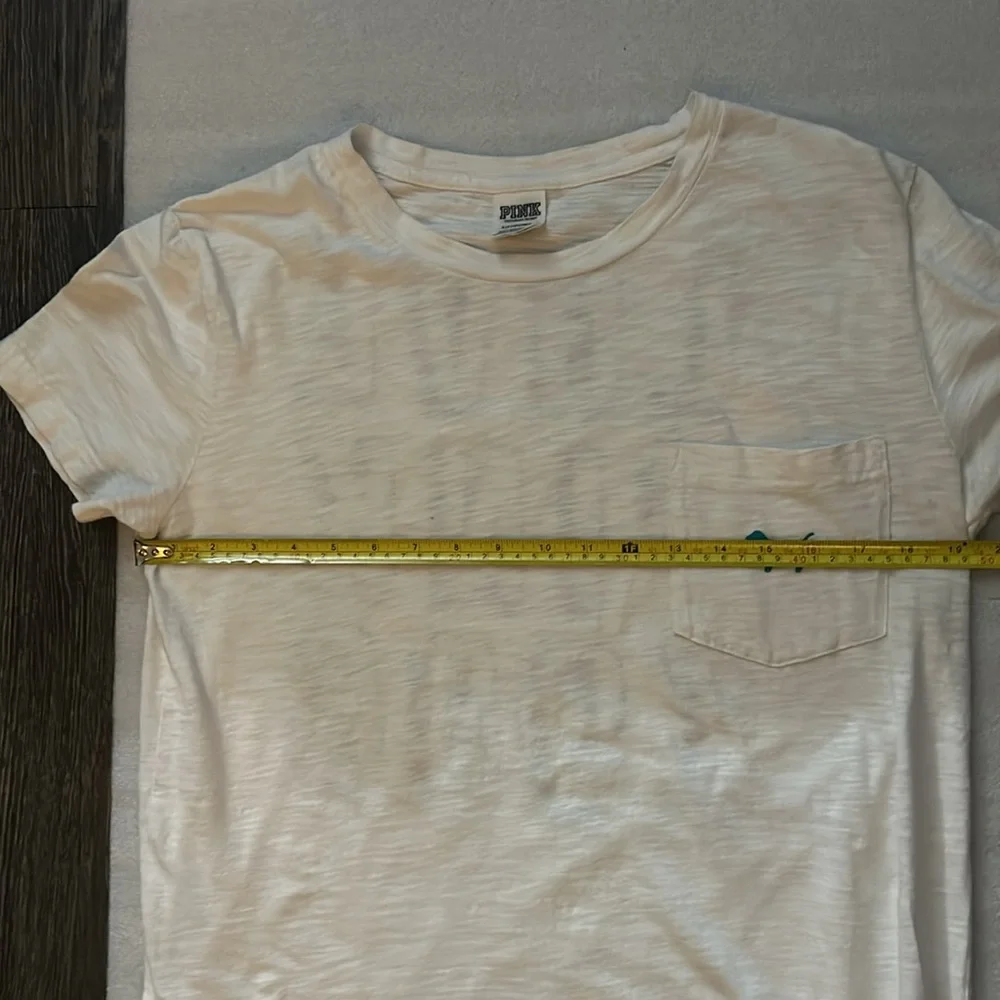 PINK Victoria Secret Short Sleeve Campus T-Shirt S Cozycore Preppy Casual Comfy - Picture 5 of 8
